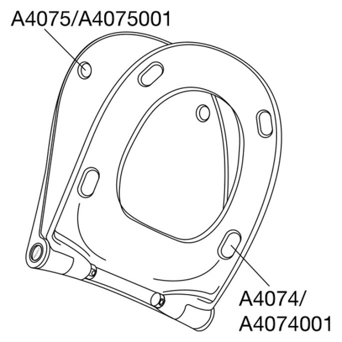 Pressalit Sway D2 994230-DF4999 toiletzitting met deksel mat wit