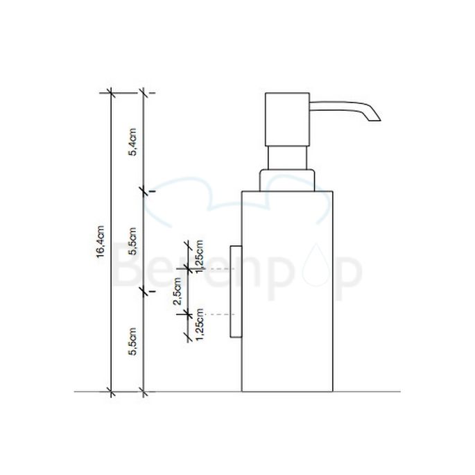 Decor Walther 0847560 DW 375 N zeepdispenser wand zwart mat
