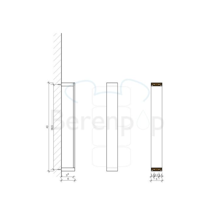 Decor Walther Brick 0592234 BK HTE41 handdoekhouder geborsteld nikkel