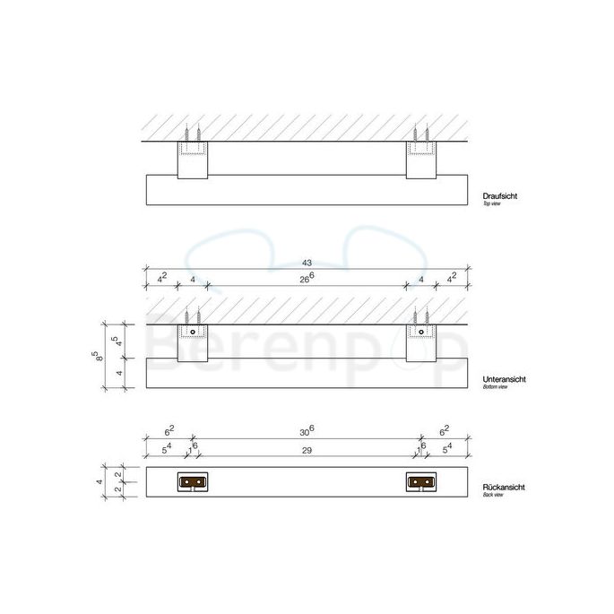 Decor Walther Tube 0540200 TB HTE443 handdoekhouder 43cm ø4cm chroom