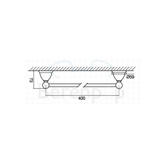 Fima Carlo Frattini Style F604040BR handdoekhouder 40cm brons