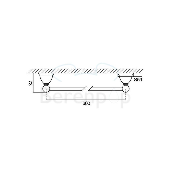 Fima Carlo Frattini Style F604060BR handdoekhouder 60cm brons