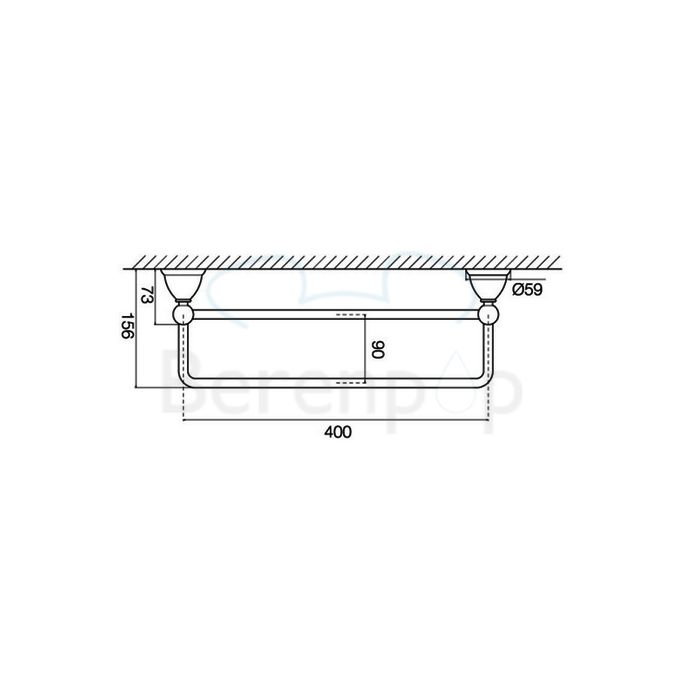 Fima Carlo Frattini Style F604140CR handdoekhouder dubbel 40cm chroom