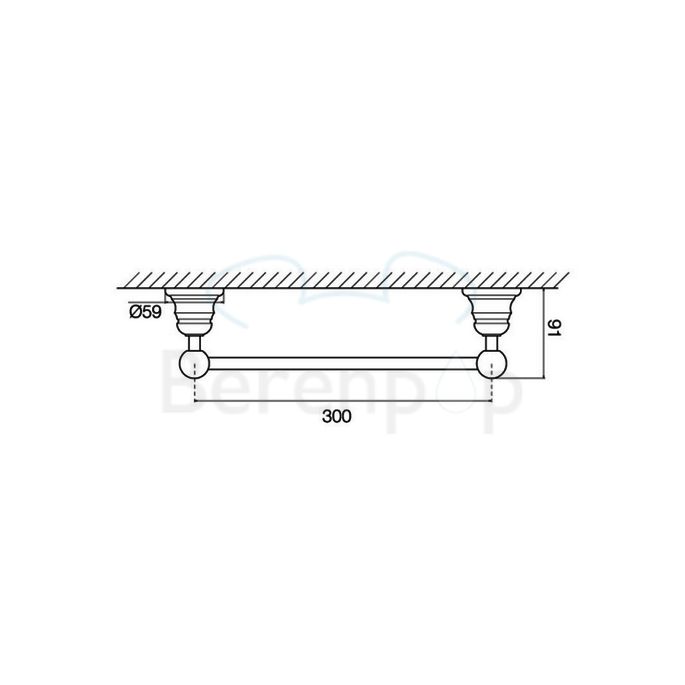 Fima Carlo Frattini Victory F606030BR handdoekhouder 30cm brons