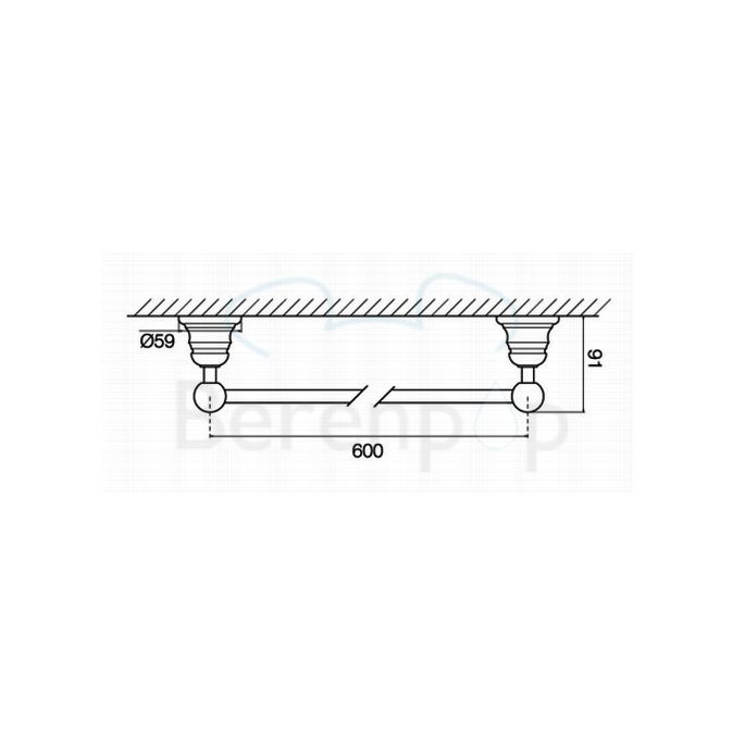 Fima Carlo Frattini Victory F606060BR handdoekhouder 60cm brons