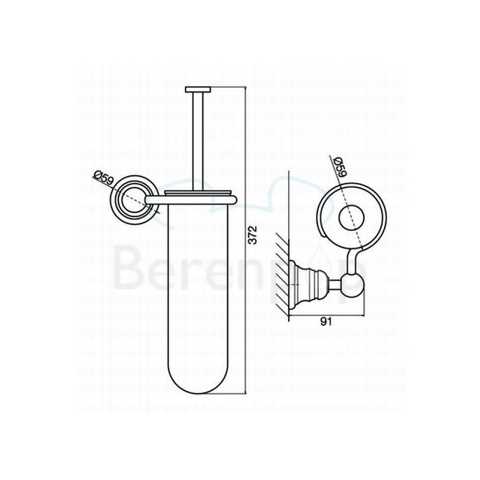 Fima Carlo Frattini Victory F60661OR toiletborstelgarnituur wit gesatineerd glas/ goud