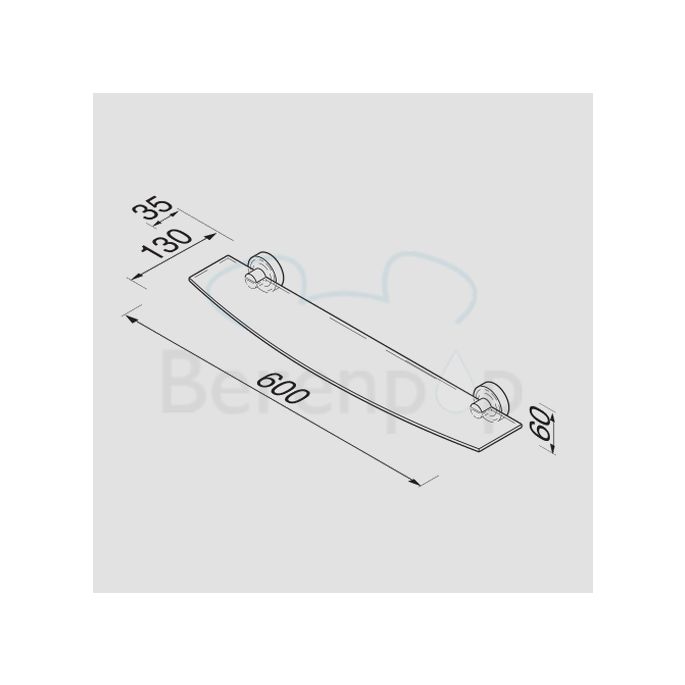 Geesa Luna 5501 planchet 60cm chroom