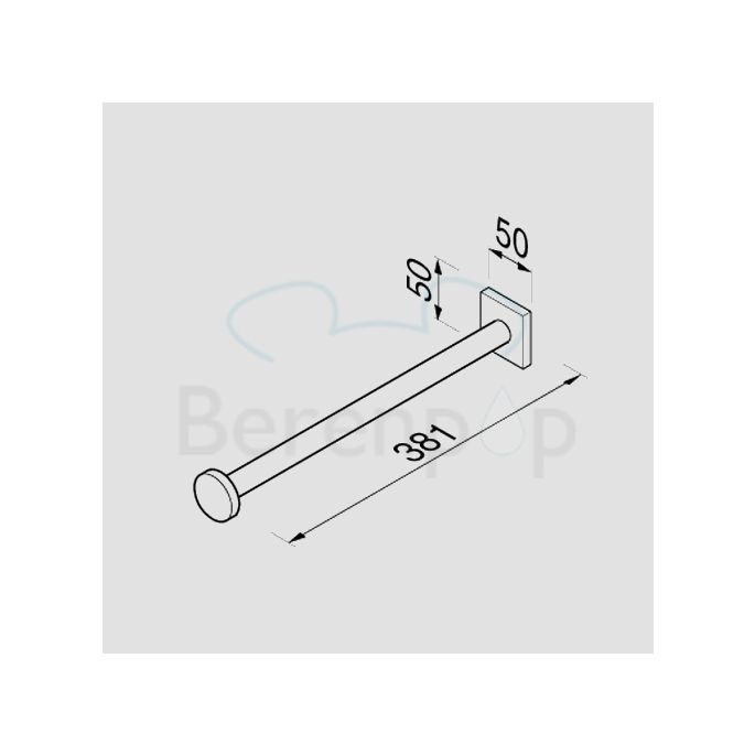 Geesa Nelio 680502 1-lids handdoekhouder 381mm chroom