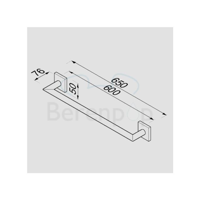 Geesa Nelio 68070260 wandhanddoekhouder 60cm chroom