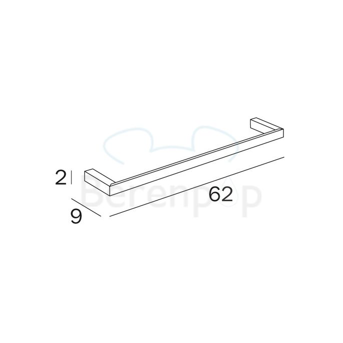 Inda Divo A1518CCR handdoekhouder 62cm chroom