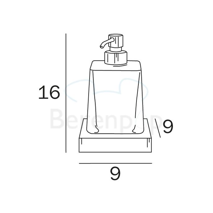 Inda Divo - Mito A2012ZCR03 zeepdispenser helder transparant glas/ chroom