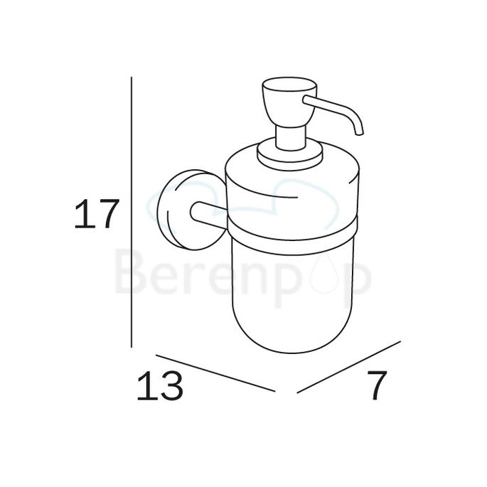 Inda Forum A36120CR21 zeepdispenser gesatineerd glas/ chroom