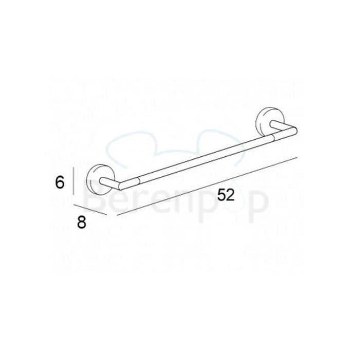 Inda Forum A3618BCR handdoekhouder 52cm chroom