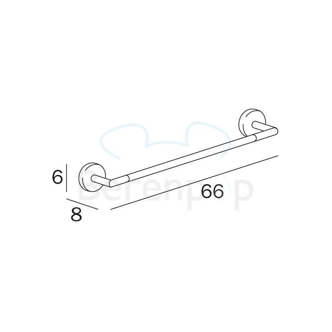 Inda Forum A3618CCR handdoekhouder 66cm chroom