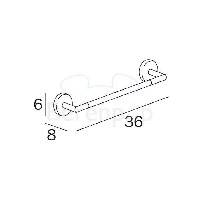 Inda Forum A3618ECR handdoekhouder 36cm chroom