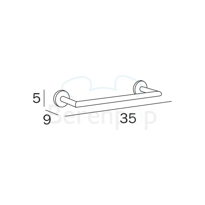 Inda Gealuna A1018ACR handdoekhouder 35cm chroom