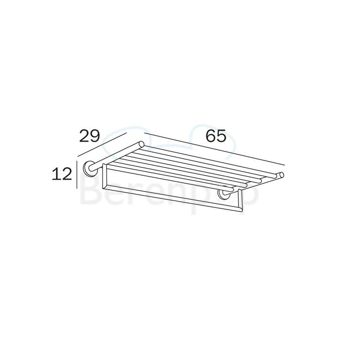 Inda Gealuna A10680CR handdoekenrek 65cm chroom