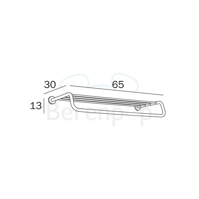 Inda One A24680CR handdoekenrek 65cm chroom