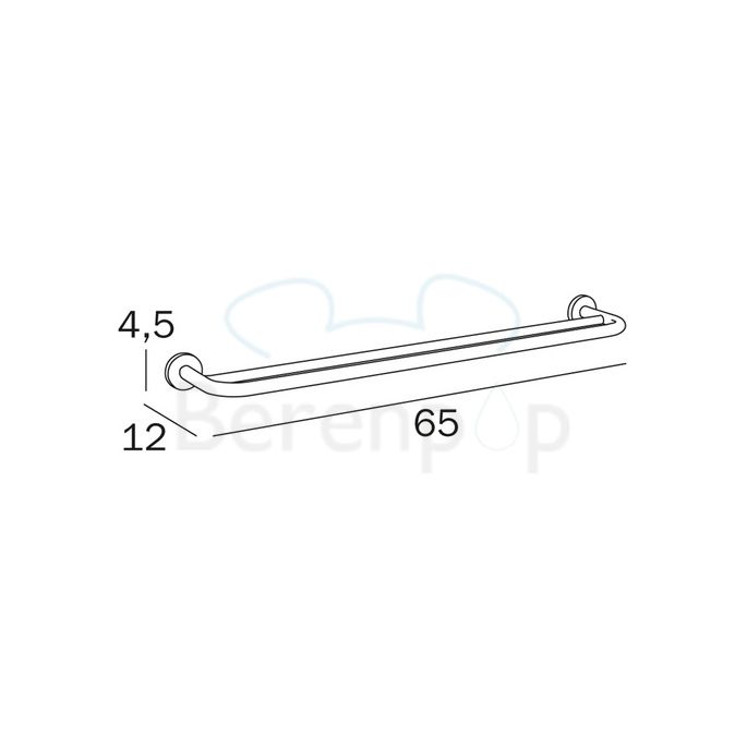 Inda One A2491CCR dubbele handdoekhouder 65cm chroom