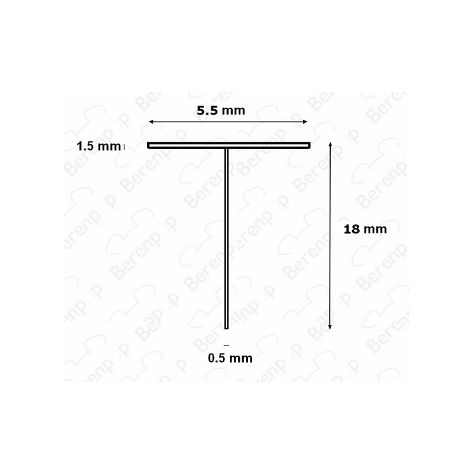 PDPlan Universeel T-18 inschuifrubber t-model, 200cm, 18mm *niet meer leverbaar*