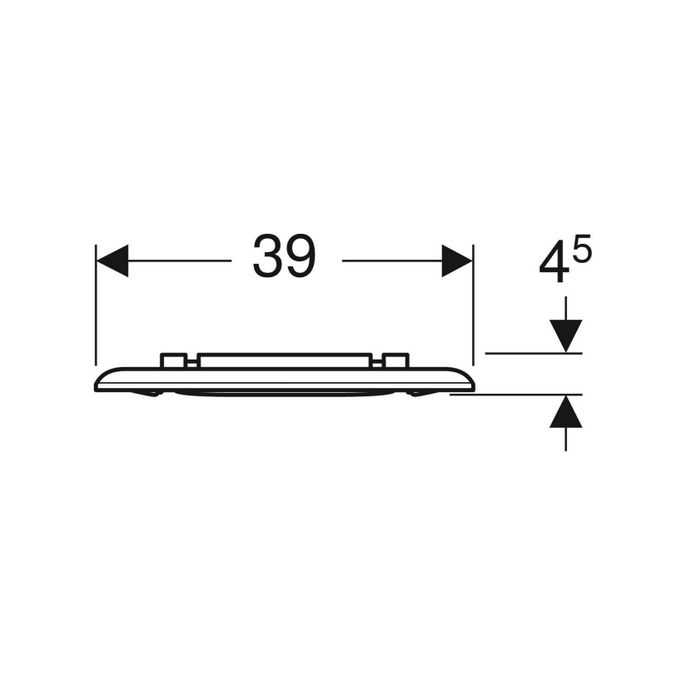 Geberit 300 Comfort Square S8H51104000G toiletzitting zonder deksel wit