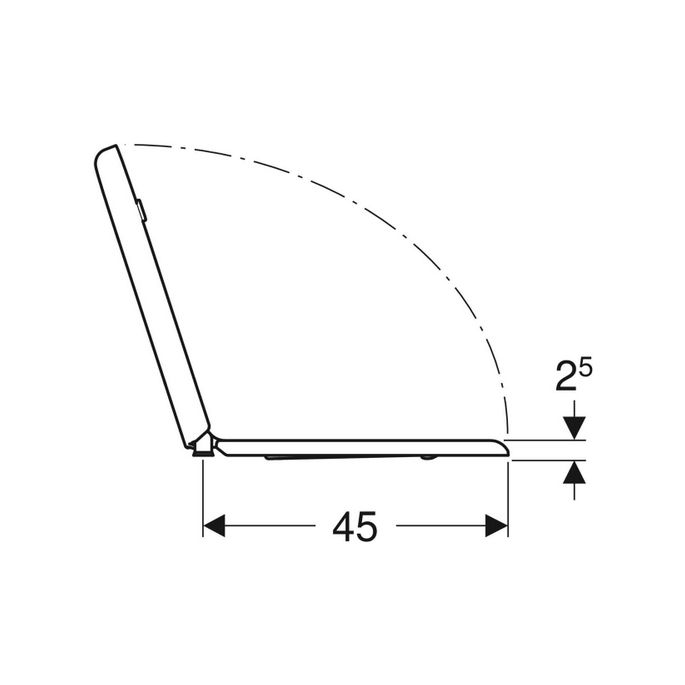 Geberit 300 Comfort Square S8H51103000G toiletzitting met deksel wit