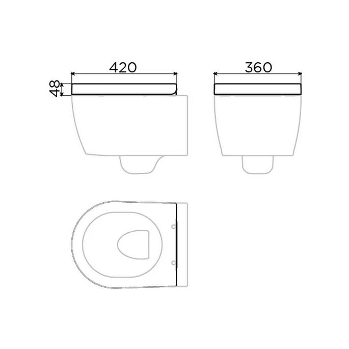 Clou First CL0406030 toiletzitting met deksel (verkorte versie) wit