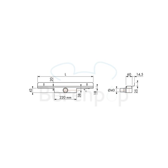 Easy Drain Compact 30 Wall Zero EDCOMWZ70030 douchegoot 70cm zijuitloop