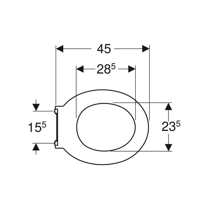 Geberit 300 Comfort 501442001 toiletzitting zonder deksel rood