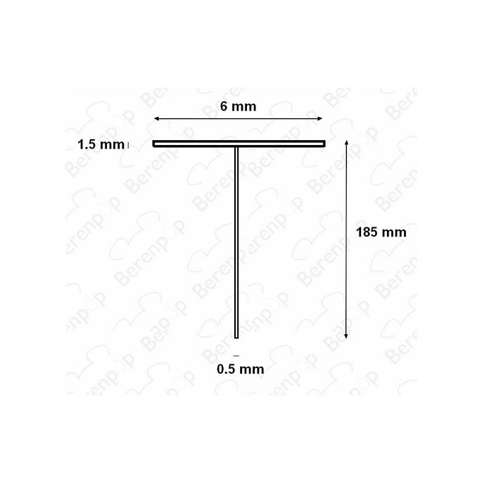 HSK E100067-185-15 inschuifrubber voor doucheprofiel 150cm lengte - 18,5mm hoog