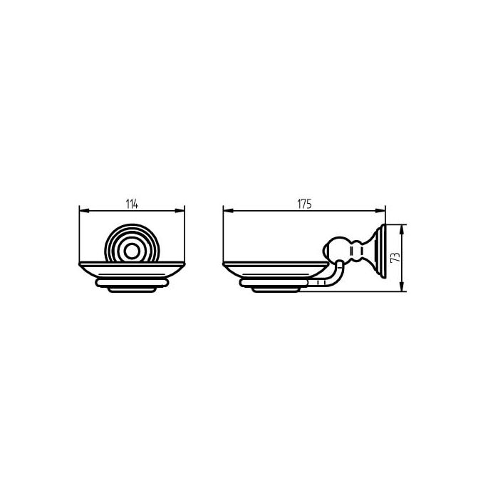 Haceka Allure 1126172 zeephouder met inzet porselein/ chroom