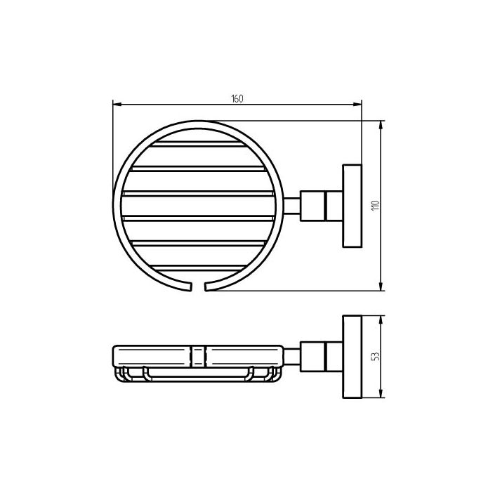 Haceka Kosmos Tec 1122880 zeephouder draad RVS geborsteld