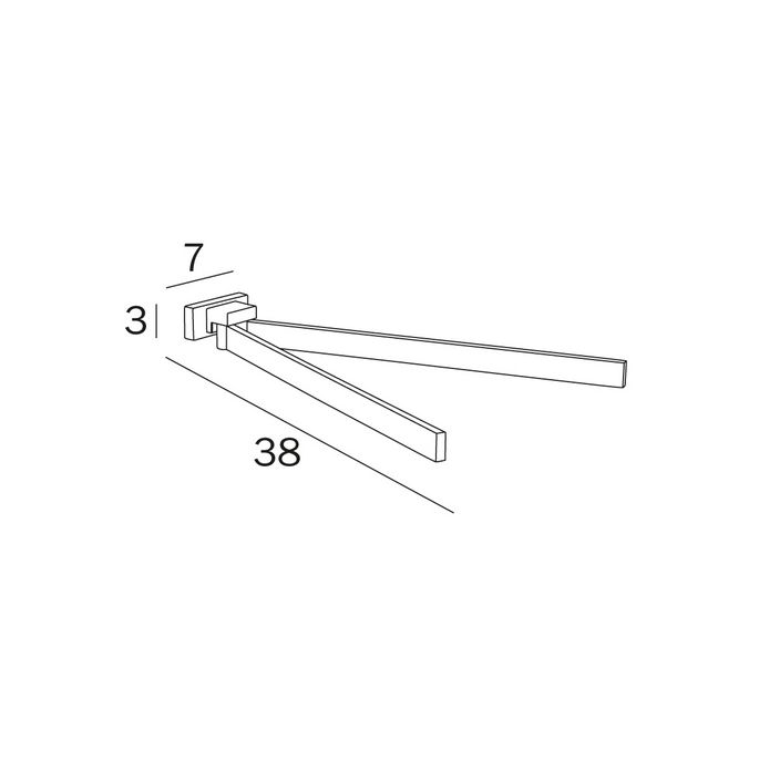 Inda Lea A1815ACR 2-lids handdoekhouder chroom