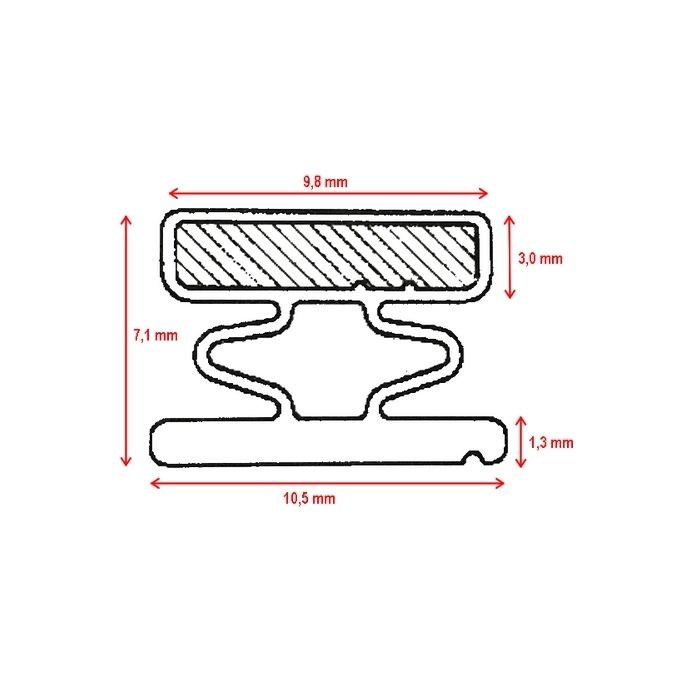 Novellini R10GI502-83 set inschuif magneetstrippen 185cm *niet meer leverbaar*