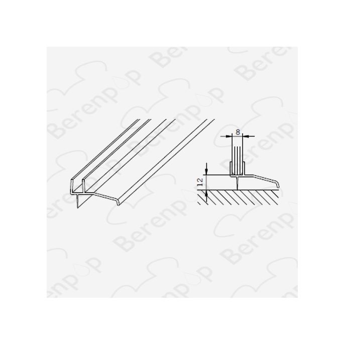 San4U Sealday SD013 afwaterprofiel met flexibele lip 100cm, 8mm