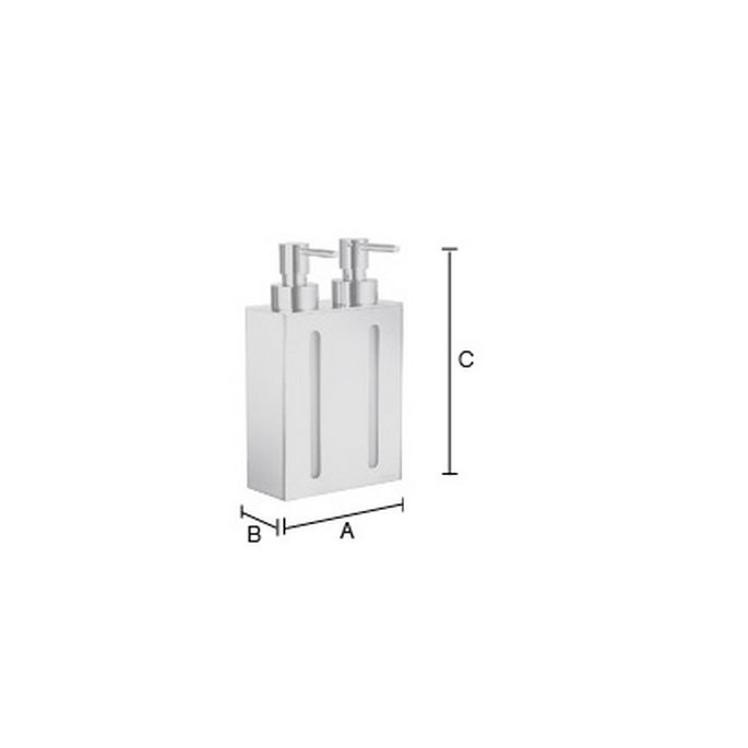 Smedbo Outline FK258 zeepdispenser met 2 pomp mogelijkheden chroom