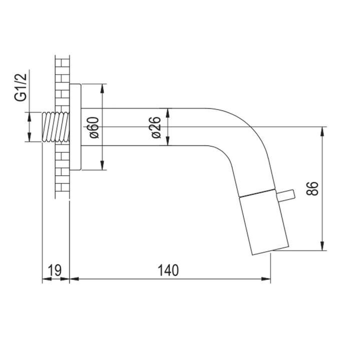 Brauer Edition 5-GM-082 inbouw fonteinkraan gunmetal geborsteld PVD