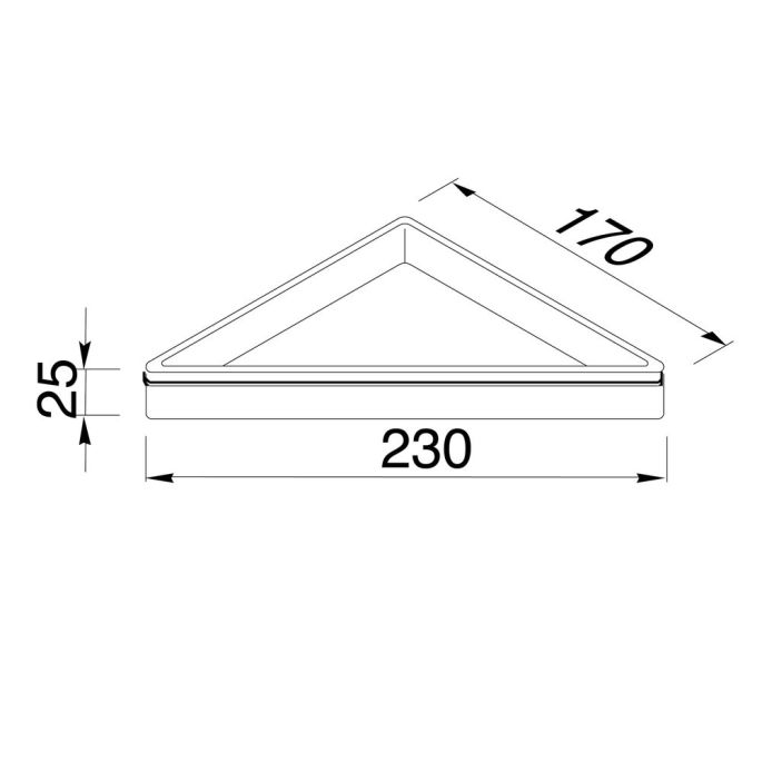 Geesa Frame 918803-02-06 hoekplanchet chroom/ zwart
