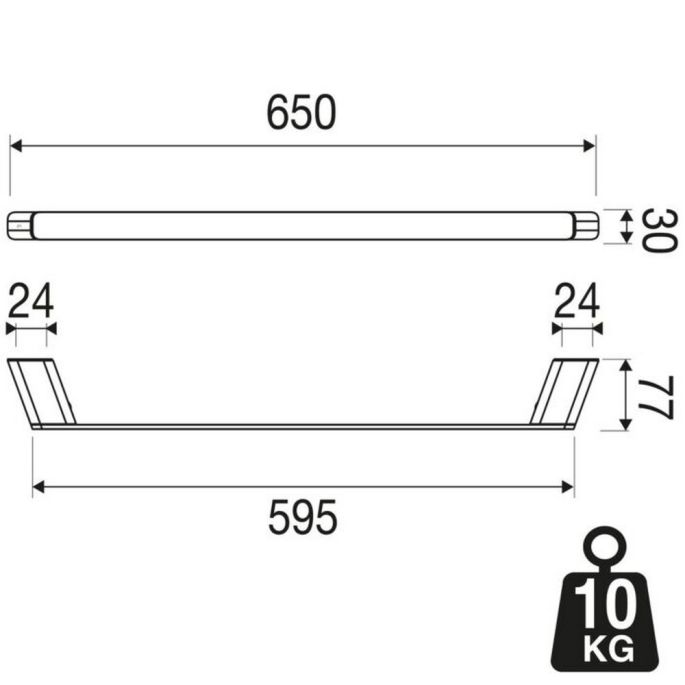 Geesa Shift Chrome 919907-02-60 handdoekrek chroom