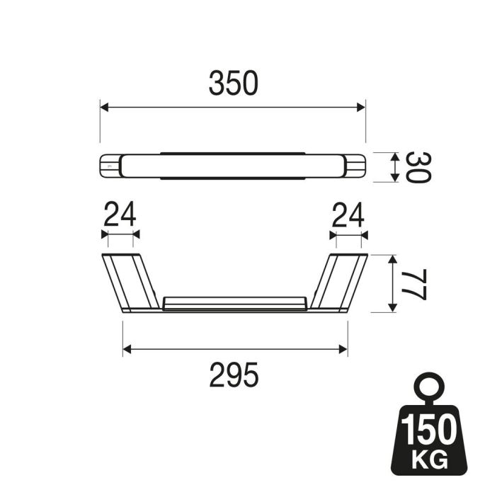 Geesa Shift Brushed Stainless Steel 919906-05 badgreep RVS geborsteld