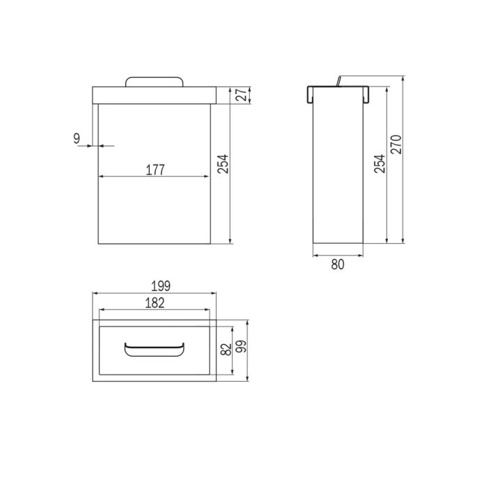 Inda Indissima A8801MNS papieren bakmodule met deksel 200mm RVS geborsteld