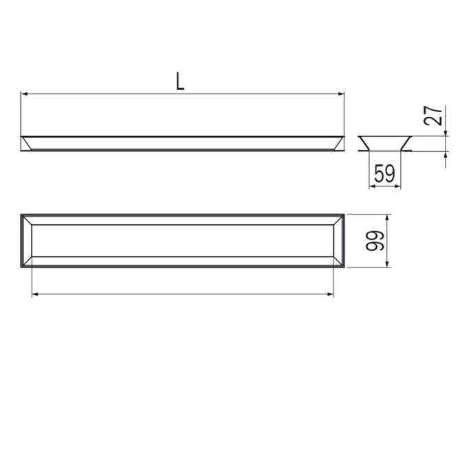 Inda Indissima A8818RNS handdoekhouder module 599mm RVS geborsteld 