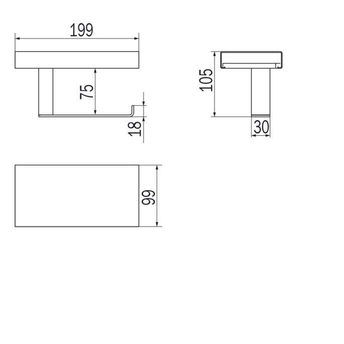 Inda Indissima A8826MNE rolmodule met deksel 200mm mat zwart