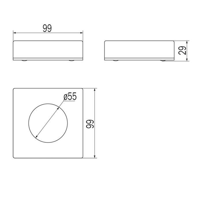 Inda Indissima A8842MWM hygiënische zakhoudermodule 100mm mat wit