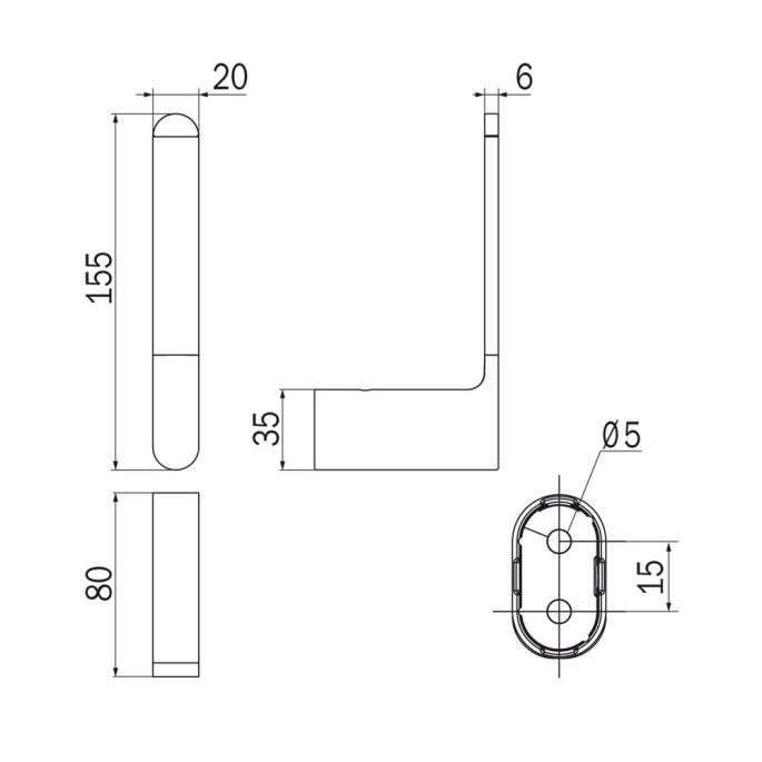 Inda Mito A2028AWM reserverolhouder mat wit