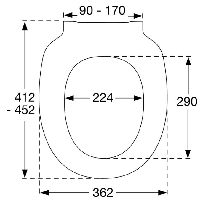 Pressalit Chilli 1076000-DK3999 toiletzitting met deksel wit