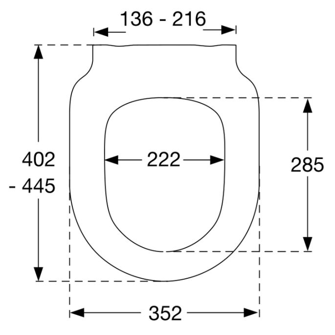 Pressalit Comfort D2 1084011-DK4999 toiletzitting met deksel wit polygiene
