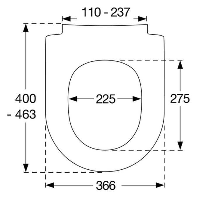 Pressalit Sway D2 994230-DF4999 toiletzitting met deksel mat wit