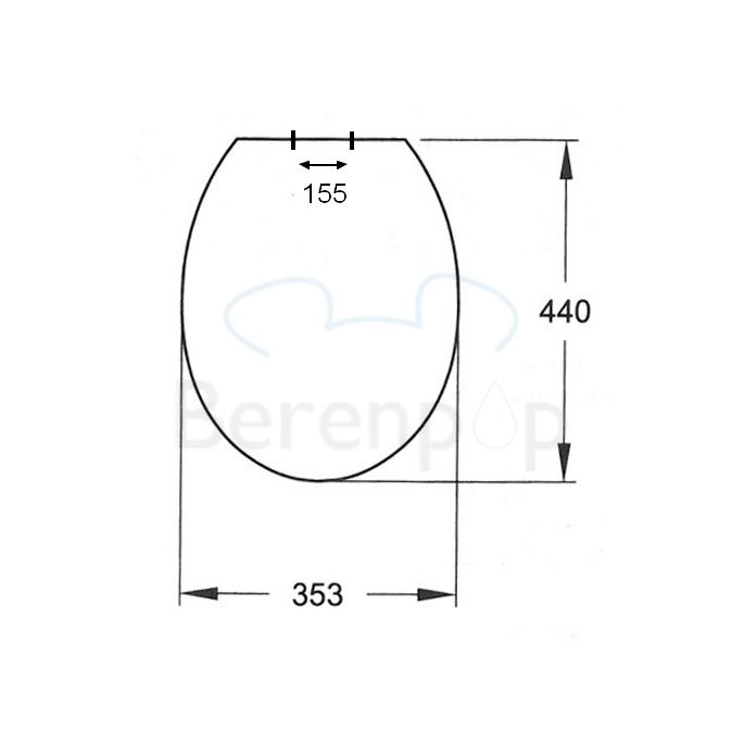 Sphinx Eurobase S8H5T001000 OLW-03 toiletzitting met deksel wit (OUTLET)