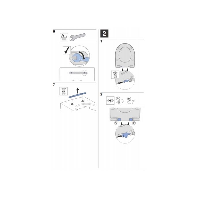 Geberit Smyle Square 500688011 toiletzitting met deksel wit